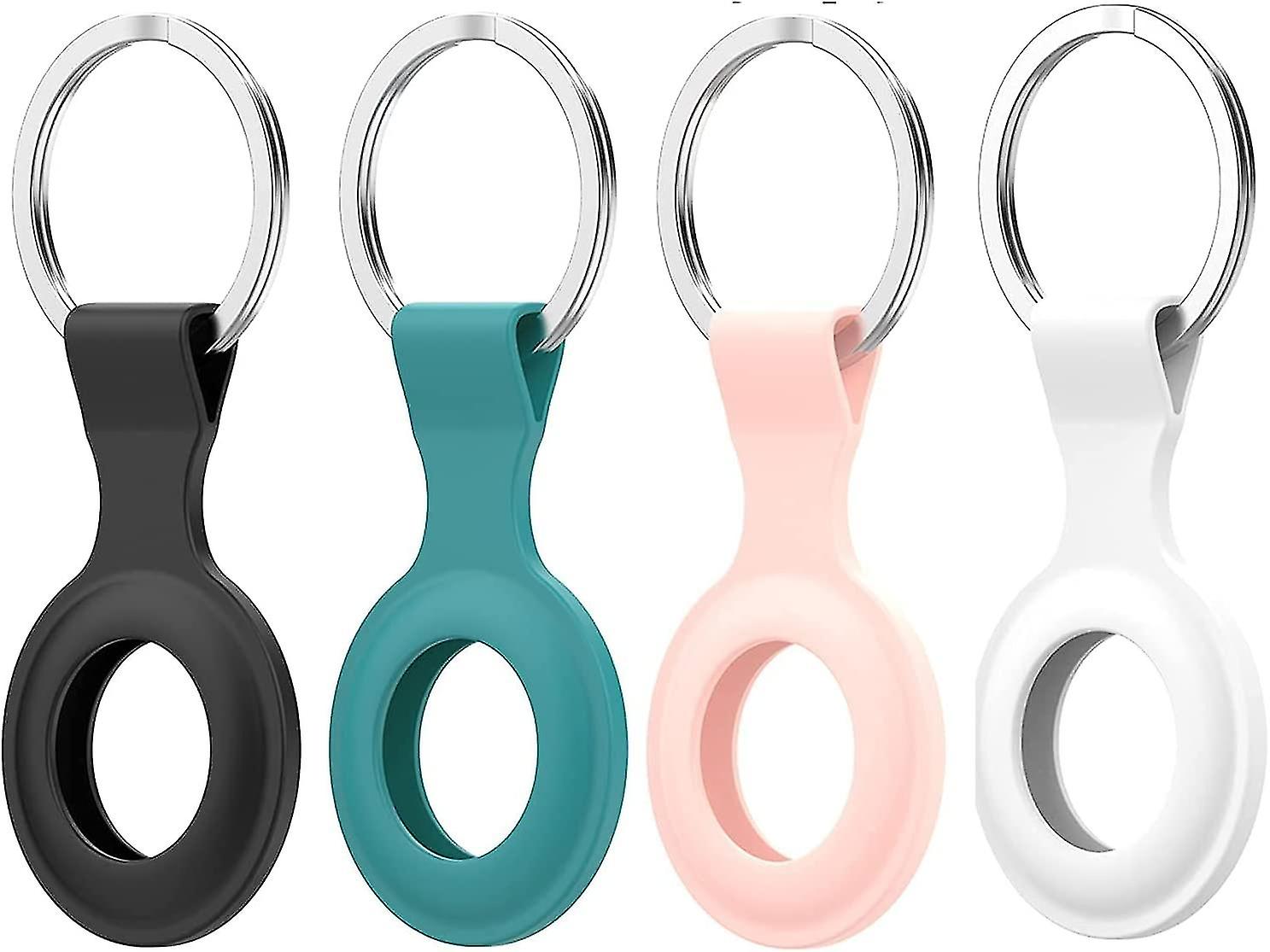 6 Pack Silicone Case Compatible avec Apple Airtags 2021 avec porte-clés Ring Protective Cover Holder pour Airtags Tracker
