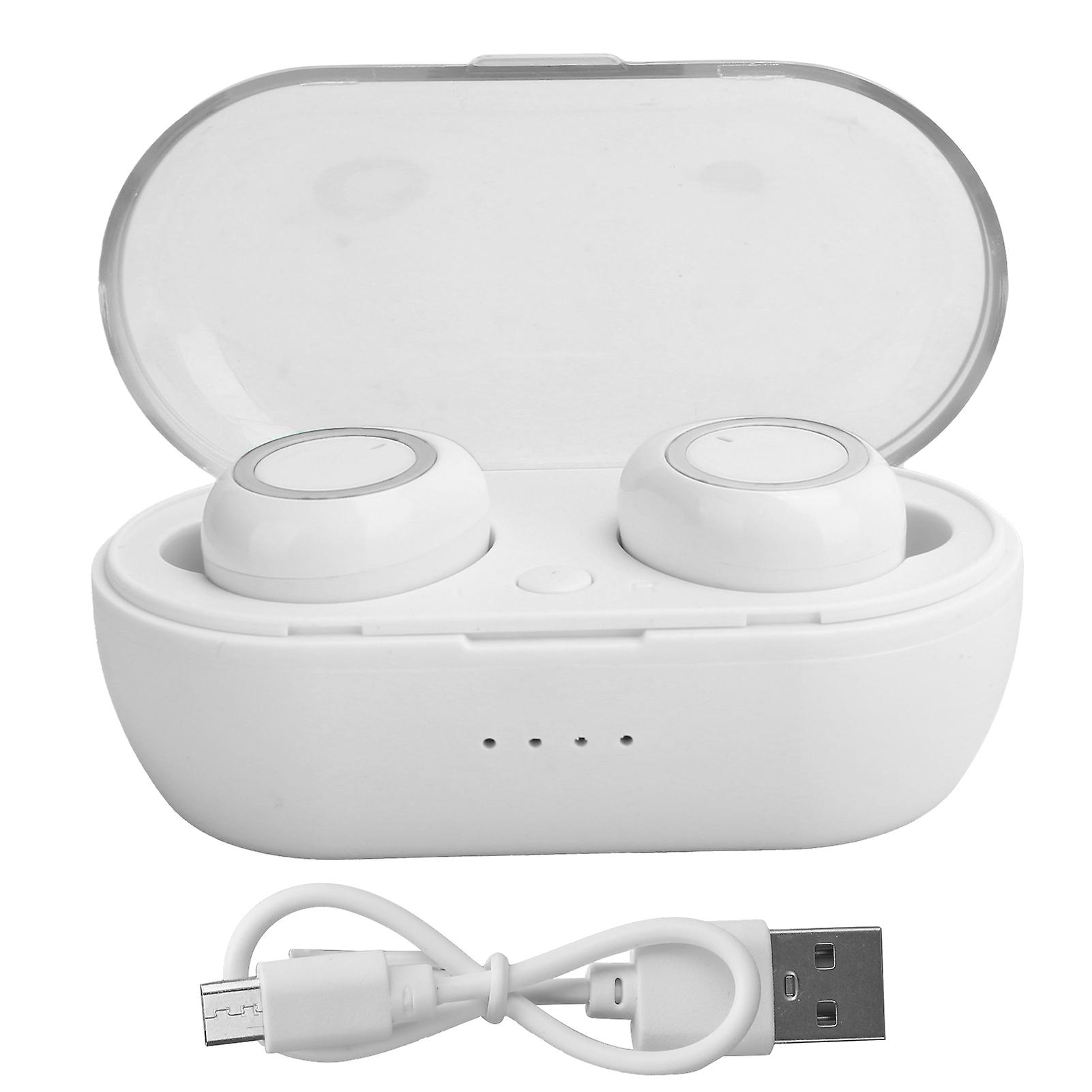 Y50 Wireless Bluetooth 5.0 Earbuds with Touch Control and Stereo Sound - White