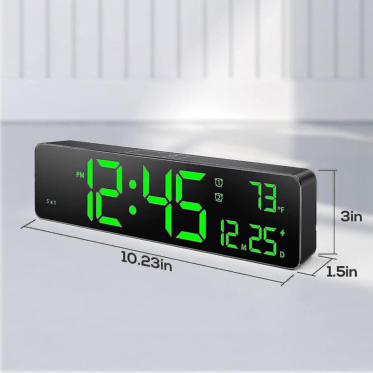 Digital Clock,led Digits Display,dual Alarm Clock,autodimming,12/24hr