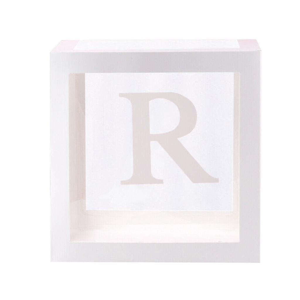 Letter A- Z Transparent Boxes Kid Shower Decoration