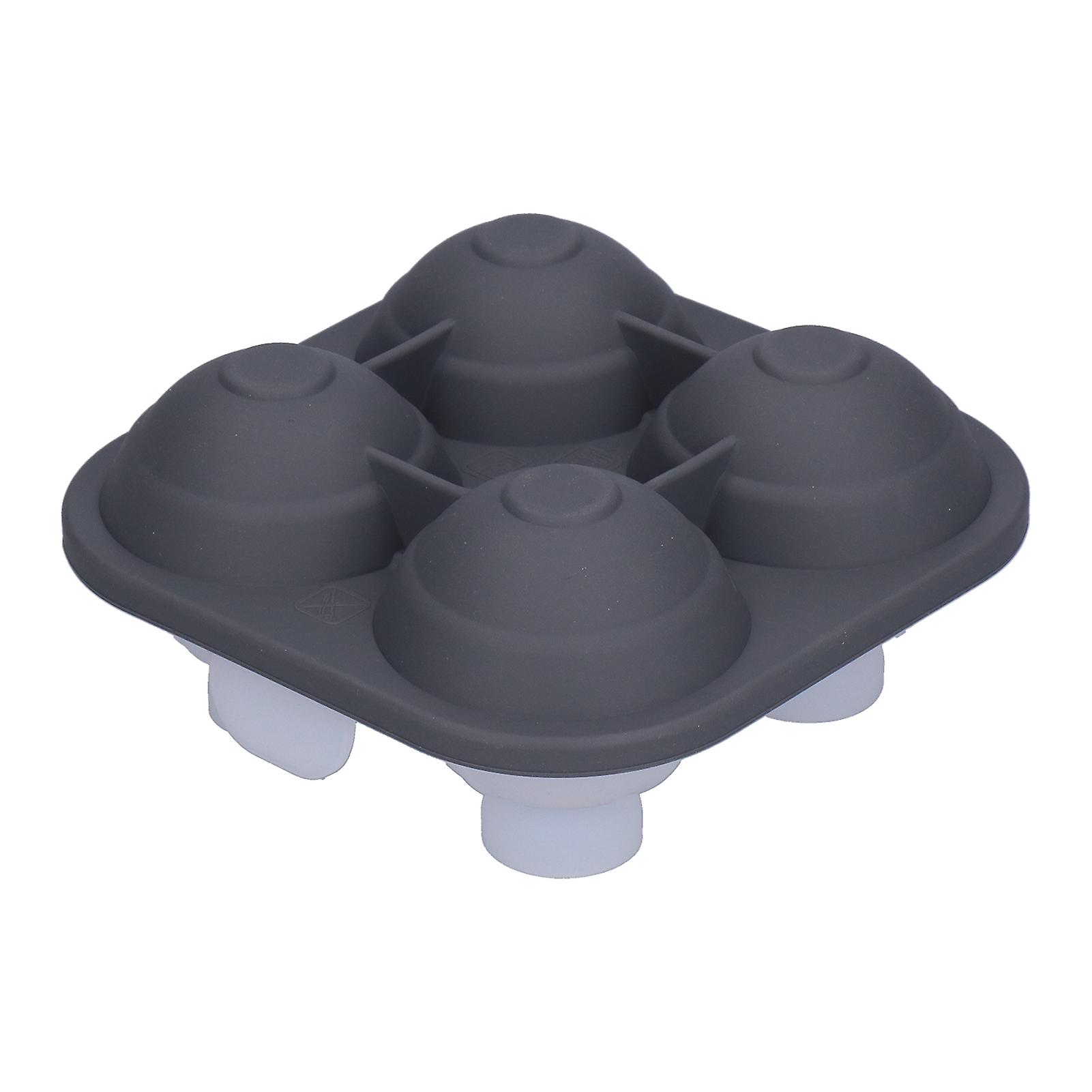 4-Grid No-BPA Ice Cube Mold with Lid Funnel-Free Silicone Ice Cube Tray for Home Kitchen