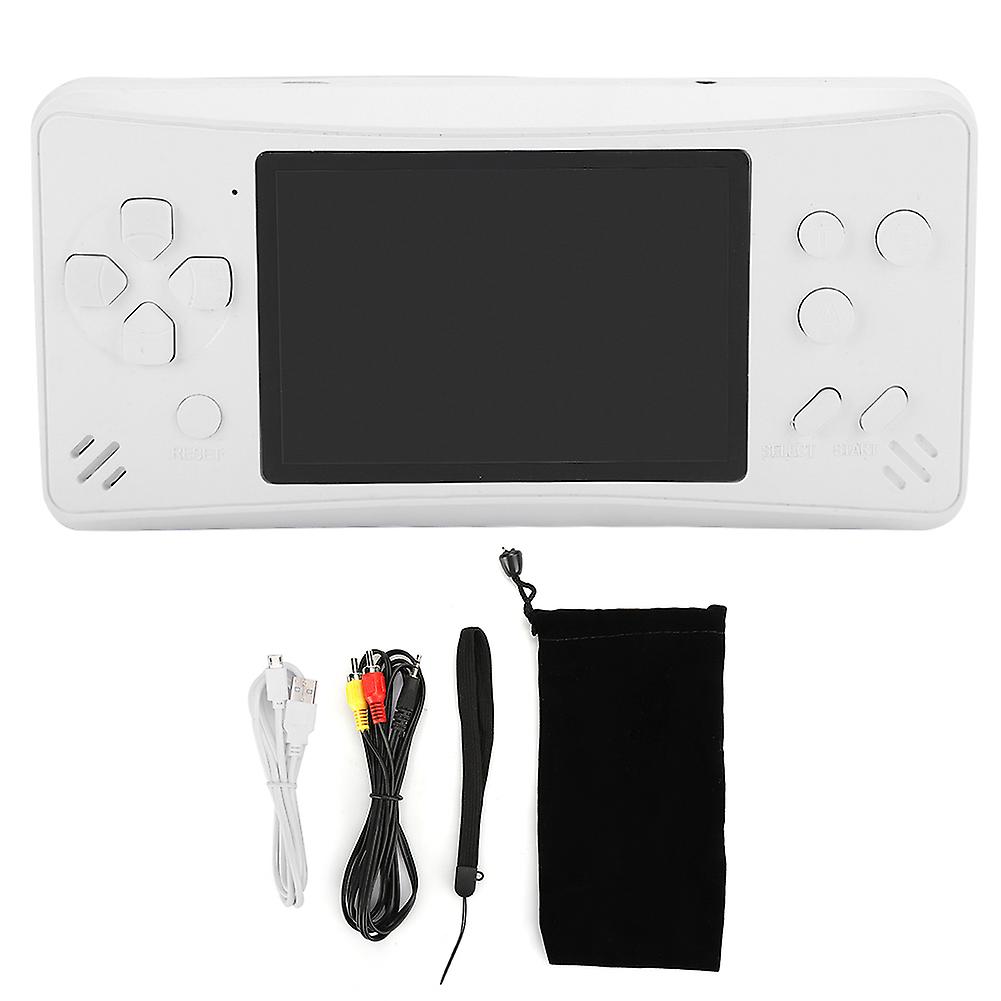 3.5" Color Screen Mini Game Console with 218 Games - Portable White Gamepad Controller