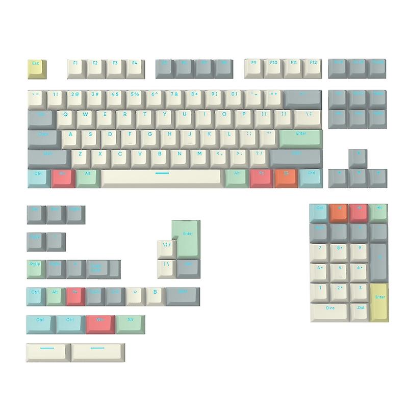 135Keys Double Shot Backlit Keycaps pour Gaming Mechanical Keyboard Keycap Set