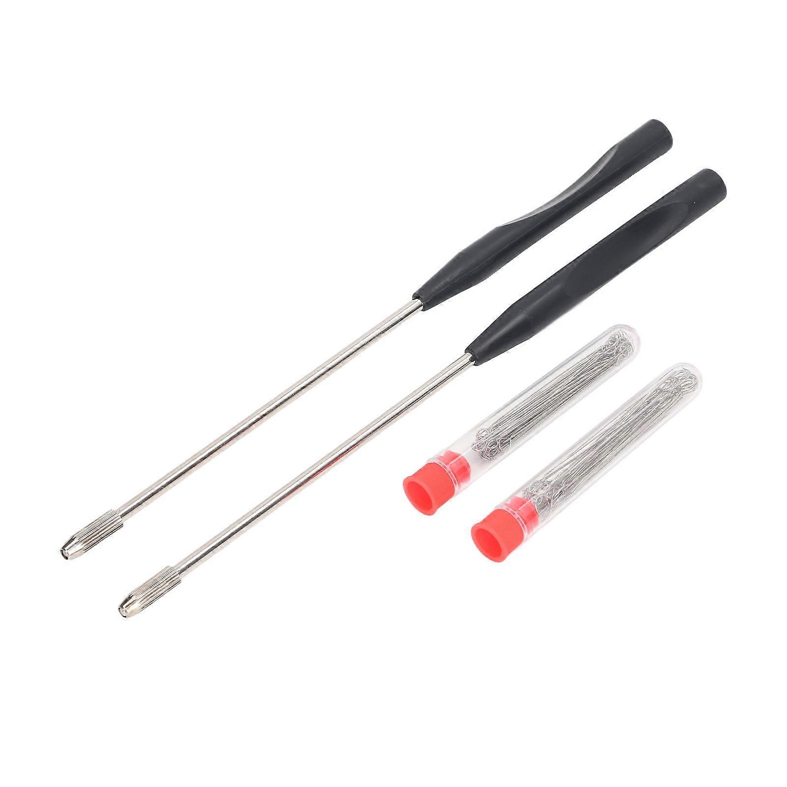 Inoculation Rod Set 23cm Chromium Coating Lightweight Reusable Inoculating Loop Kit for Laboratory