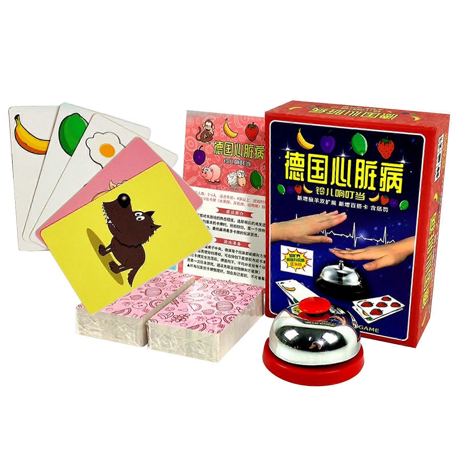 Pit Game Exquisite Comfortable Hand Feel Pit Table Game with Bell and Card for Casual Party 