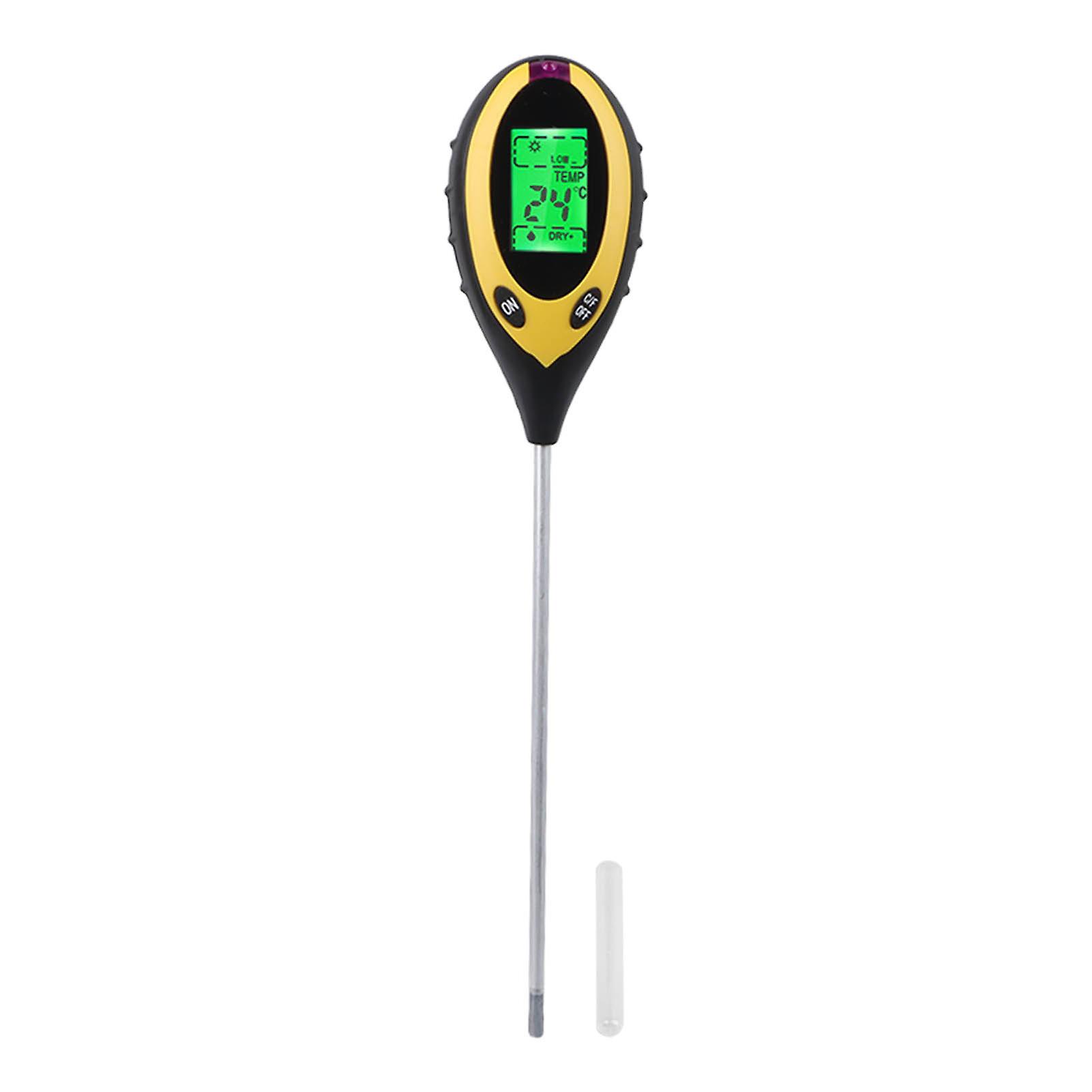 Soil Detector 4 in 1 Moisture Temperature PH Light Accurate Measurement Digital Display Soil Tester