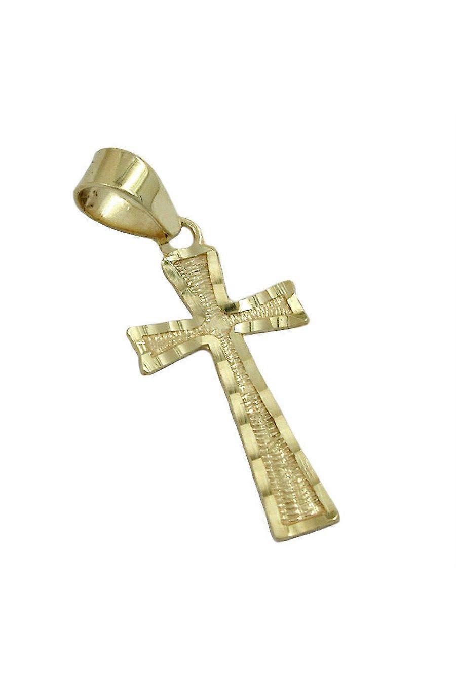 Pendant Cross Diamond Cut 9k Gold - Gl430221