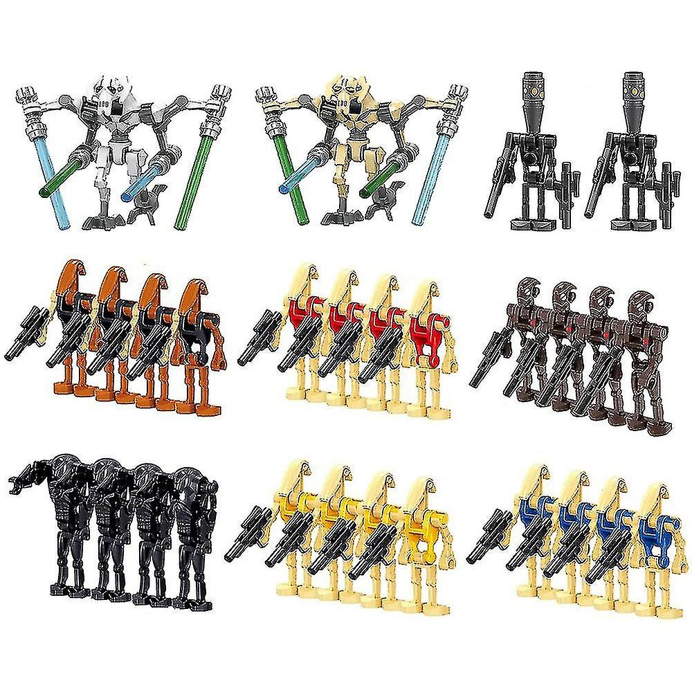 28pcs/set Pack Battle Soldiers Action Figures, Generals And Droids With Weapons, Building Blocks Ass