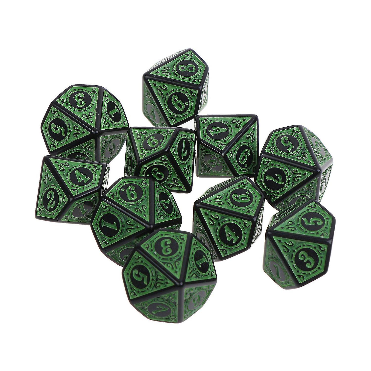 10pcs 10 Sided Dice D10 Polyhedral Dice For Games Rpg Mtg Dice Kit