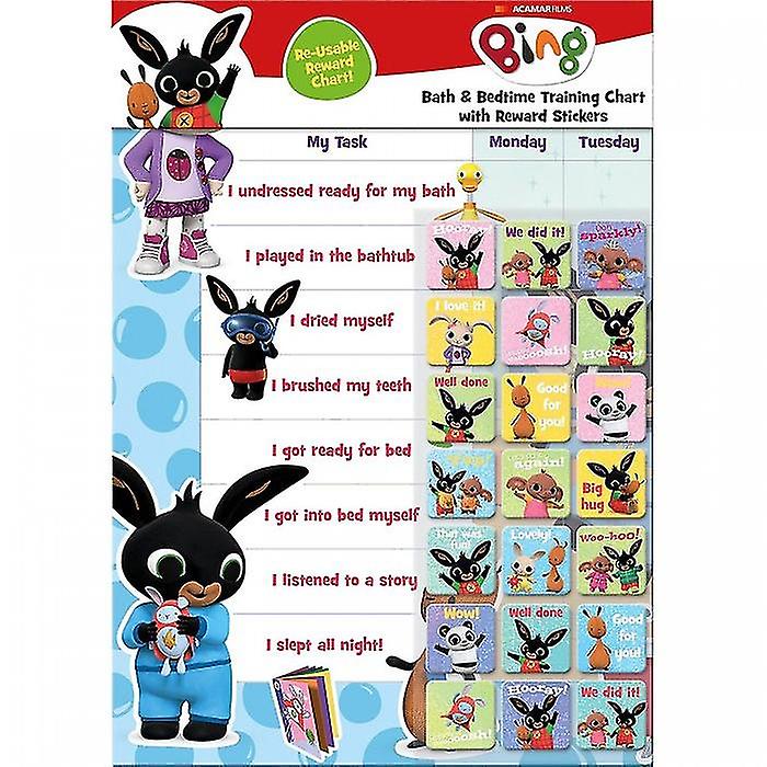 Bing Bunny Splashy Bath and Bedtime Reward Sticker Chart