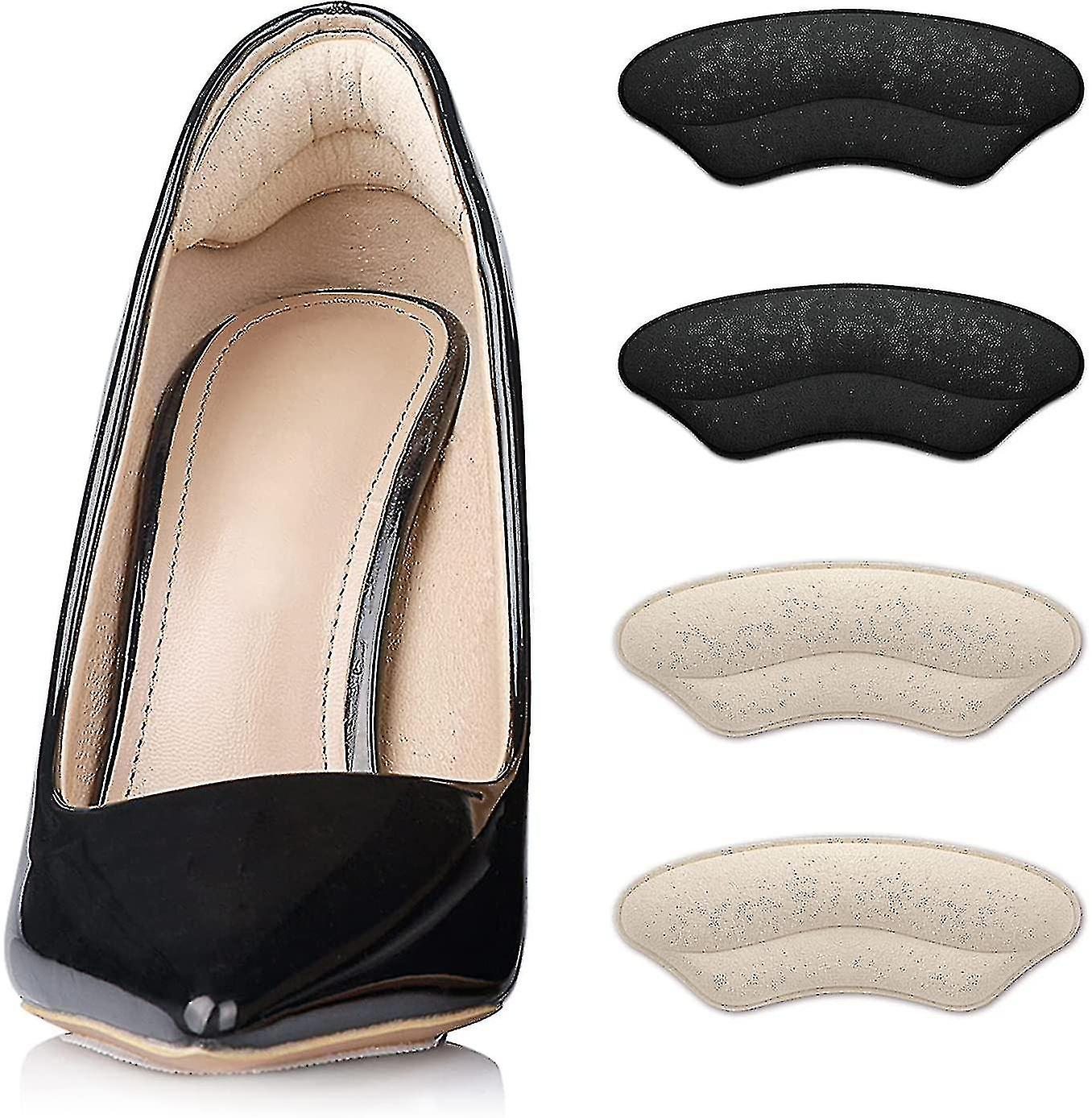 hæl griper liner puter innlegg for løse sko, hæl pads snugs for sko for store menn kvinner