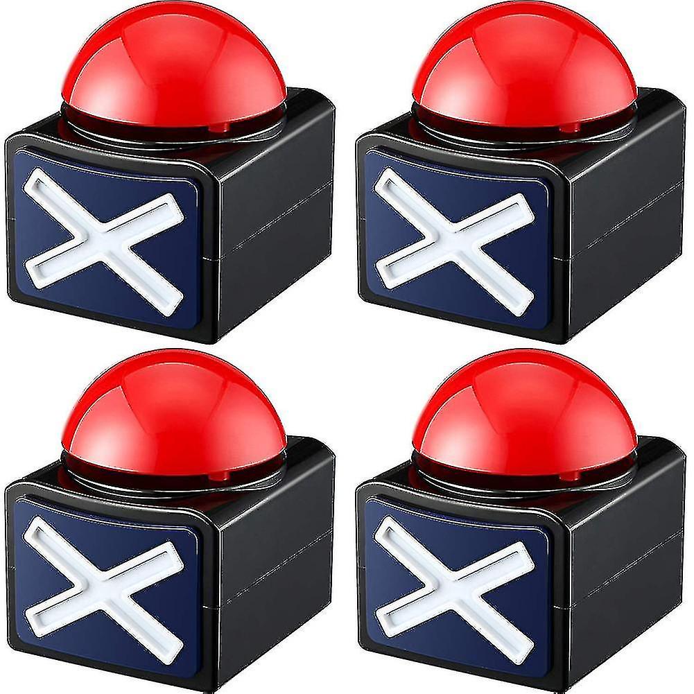 4pcs Game Buzzer,game Buzzer Alarm Sound Play Button With Light Trivia Quiz Got Talent Buzzer Game