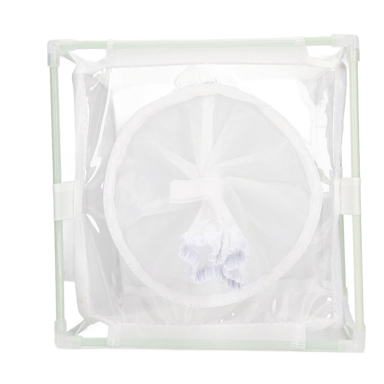 Insect Observation Cage PVC Mesh White Reusable Butterfly Habitat Breeding Incubator Box Sleeve Shaped