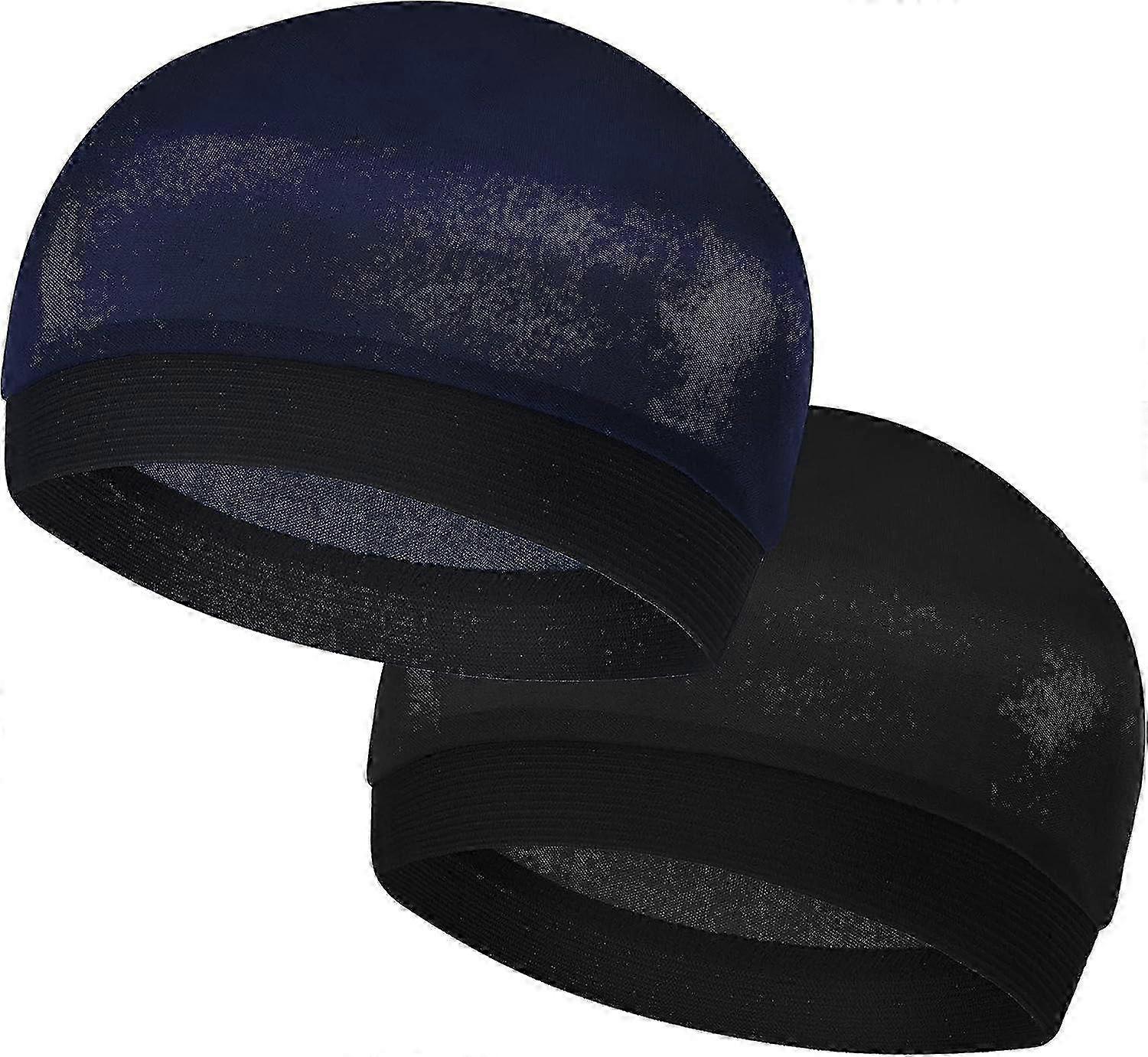 2Pcs Men's Wave Caps Silky Durag Stocking Wave Cap Good Compression Skullies Beanies_Active