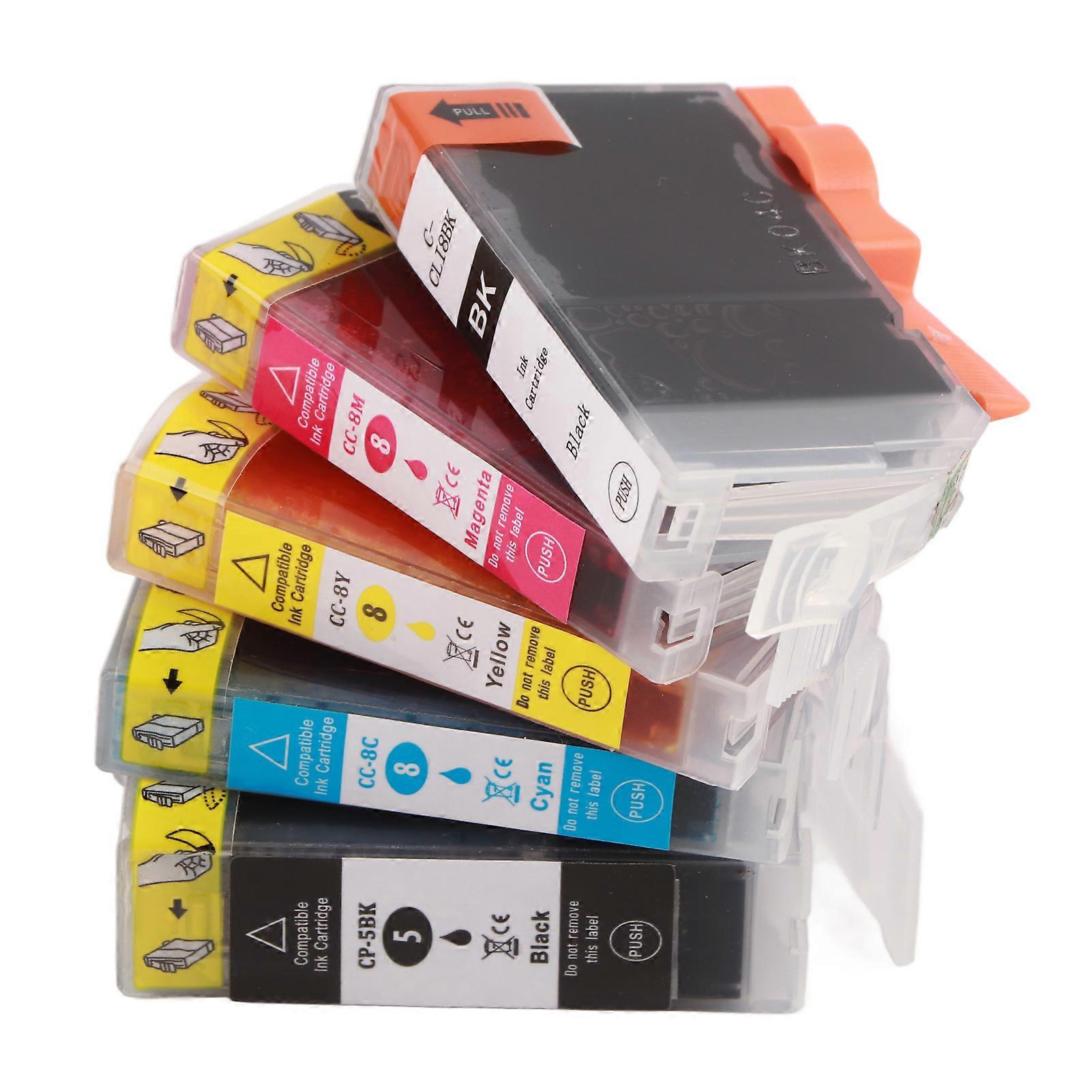 Ink Cartridges Compatible Refill Replacement for PIXMA IP4200 IP4300 IP4500 Printer 5 Colors(PGI?5BK CLI?8BK C M Y)