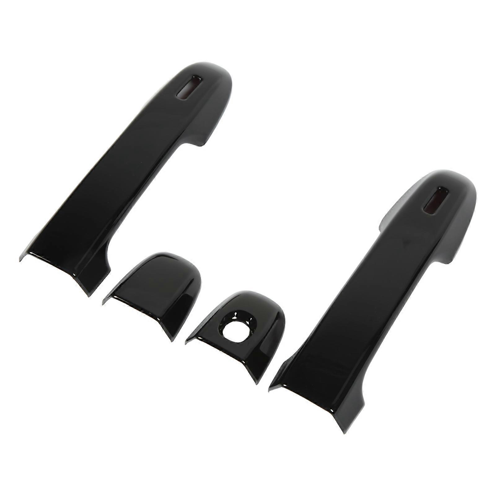4PCS/Set Exterior Door Handle Covers Lock Caps Stick On Replacement for GR86 20122021Piano Black NO.70376