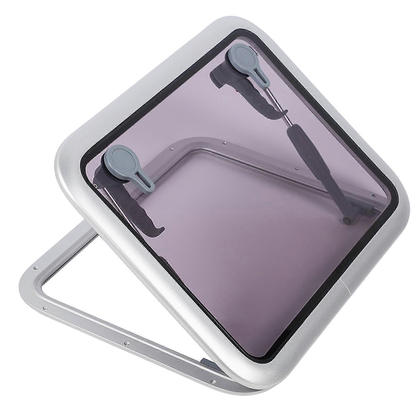457 X 327mm Boat Skylights Window Square Push Out Deck Porthole Skylights Ventilation Hatch Window for Yacht RV Ship E2U511
