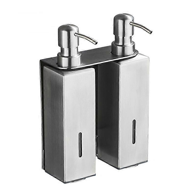 Stainless Steel Soap Dispenser Square 2 Barrel
