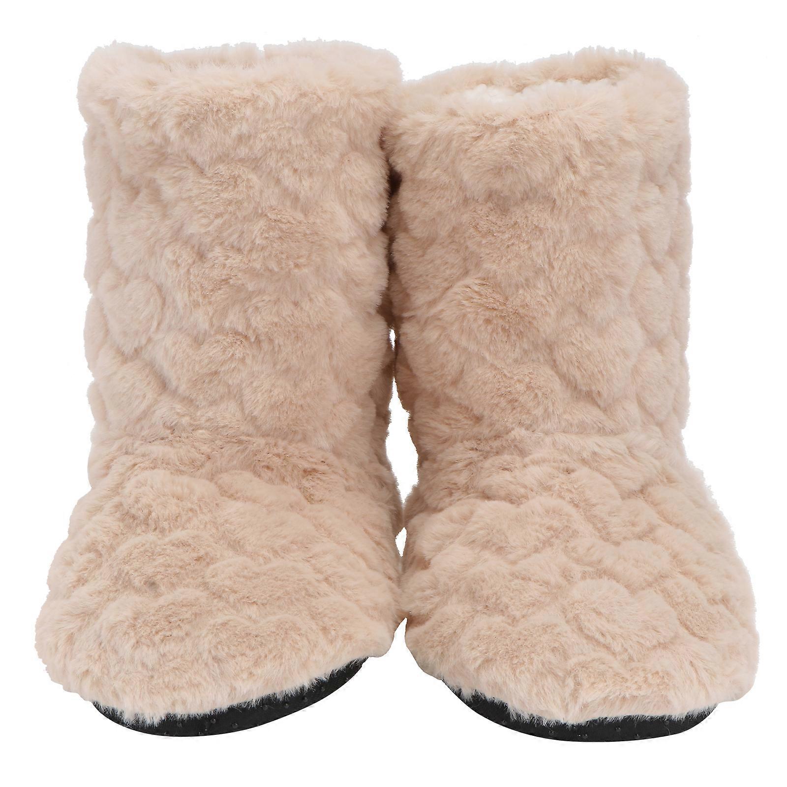 1 Par botas de piso de tubo alto não-deslizamento espessando botas de chão de chão quentes