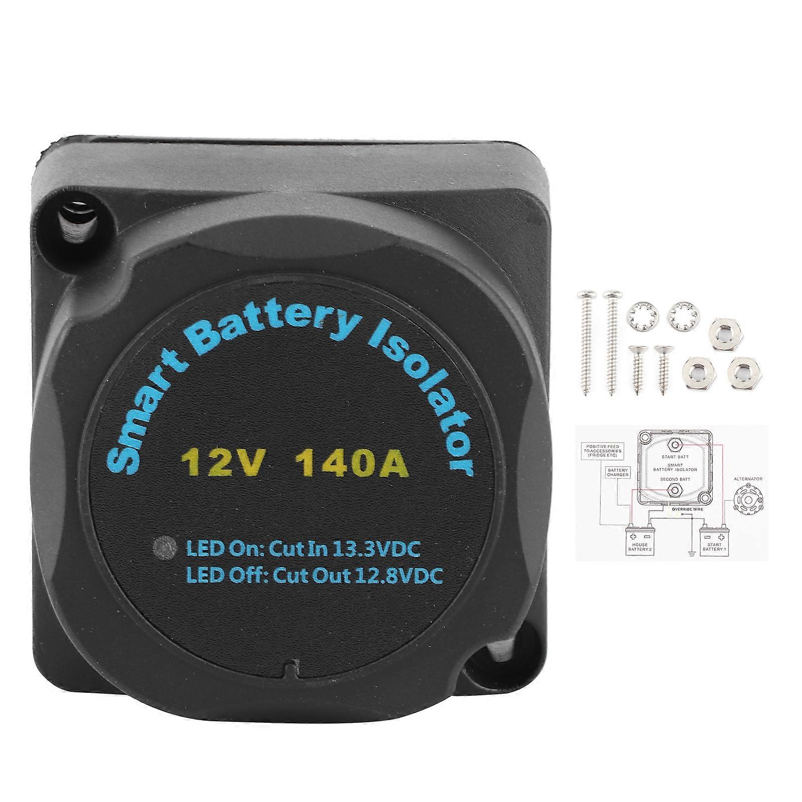 Doppelbatterie-Isolator 12V 140A Smart VSR Sensitives Relais B0401-00101 passend für ATV UTV Boot RV
