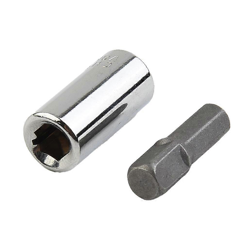 1/4 Square Drive To 1/4 Hex Shank Impact Socket+1/4 Drill Socket Adapter For Impact Driver Or Drill Square Driver Tool Part