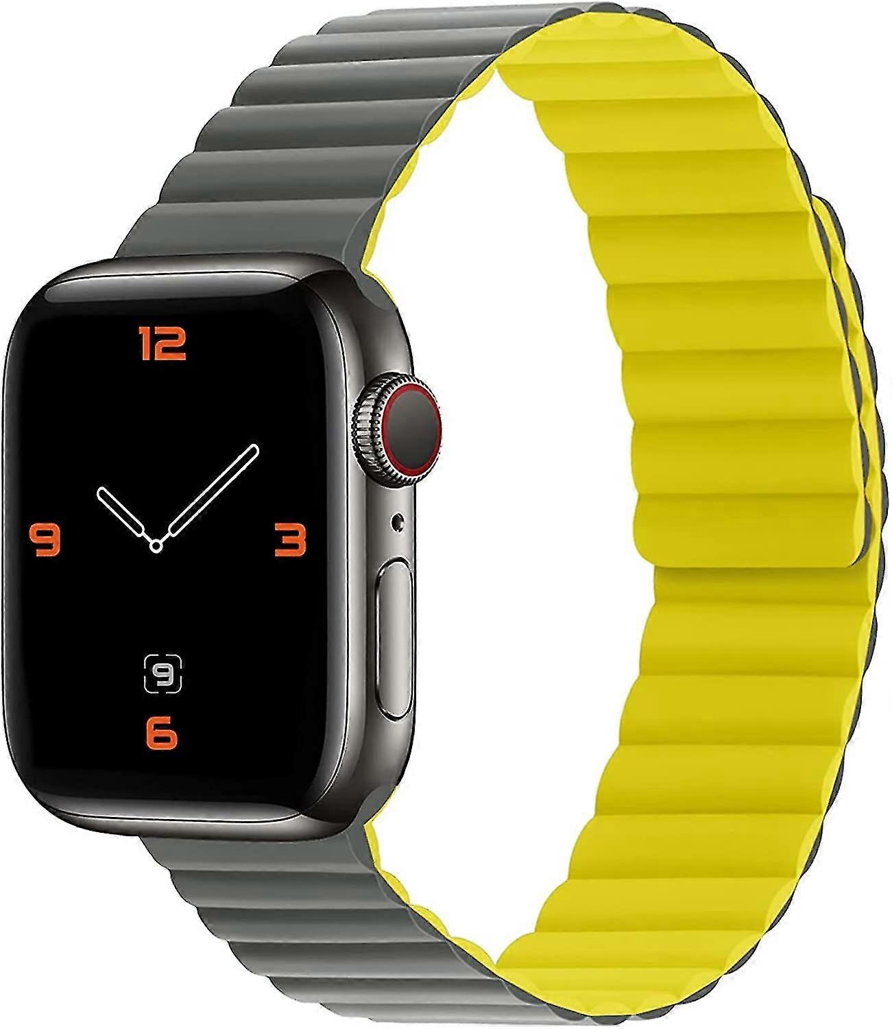 Compatible With Apple Watch Band 40mm 38mm - Enhanced Adjustable Leather Strap With Magnetic Closure System For Iwatch Series Se/6/5/4/3/2/1
