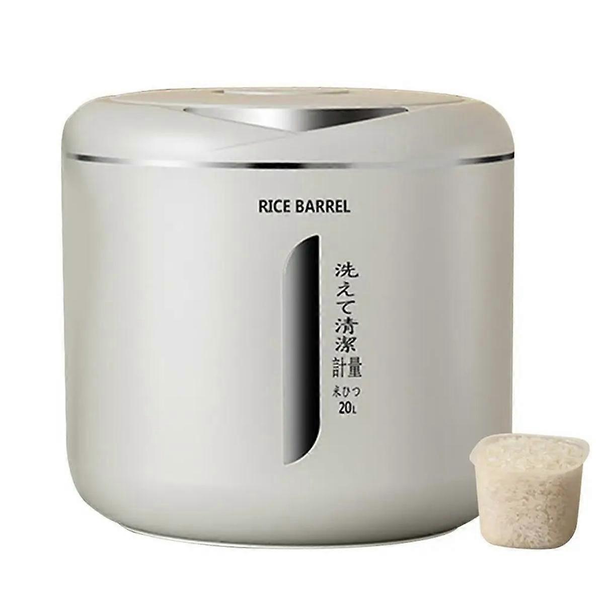 Rice Bucket Moisture-Proof Insect-Proof Sealed Tank Pressed Thickened Powder Storage Bucket Kitchen Storage Box L