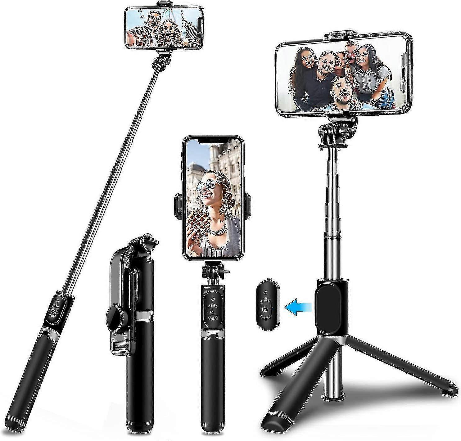 Trípode para selfies con Bluetooth, palo para selfies extensible