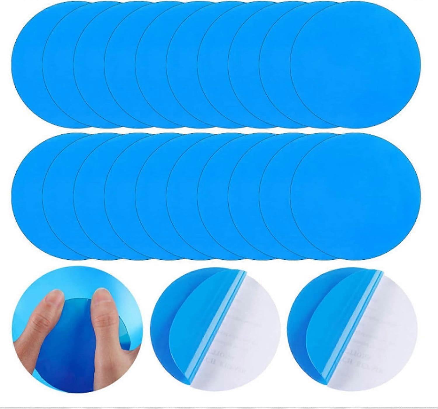 20 Pieces PVC Self-Adhesive Repair Patches, Swimming Pool Patch Repair Kit, Waterproof Kayak Patches, Self-Adhesive Repair Patches for Inflatable Swi