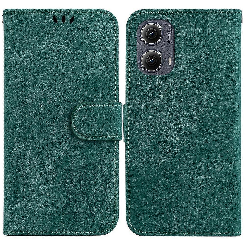 Embossed Leather Case For Motorola Edge 2024