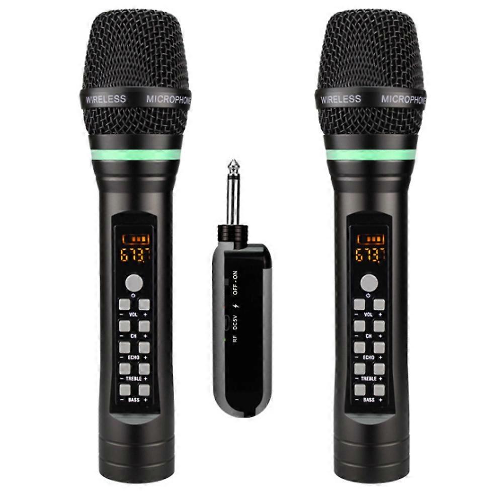 D300 Wireless Microphone System, Conference Home Mobile Phone Live Sound Card K Song Universal Microphone(Two)