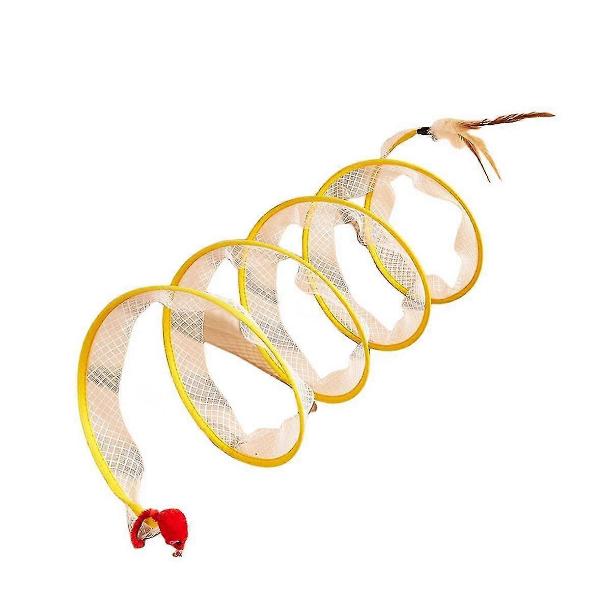 セルフプレイキャットハンティングスパイラルトンネル玩具,ポータブルCattycoil安全玩具,屋内楽しいスパイラルトンネル猫