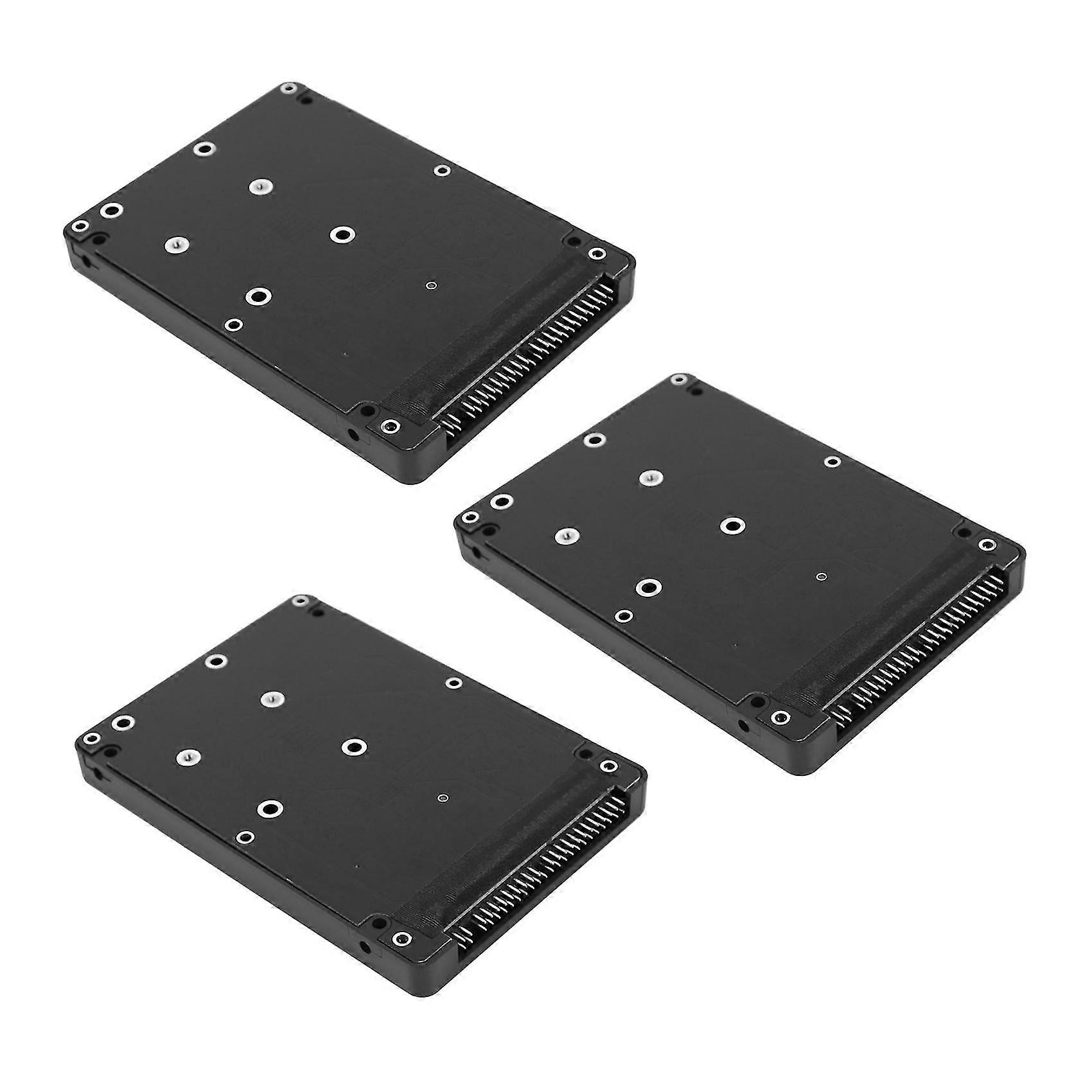 3x 44 ピン Msata から 2.5 インチ IDE HDD SSD MSATA への PATA アダプター コンバータ カード ケース付き