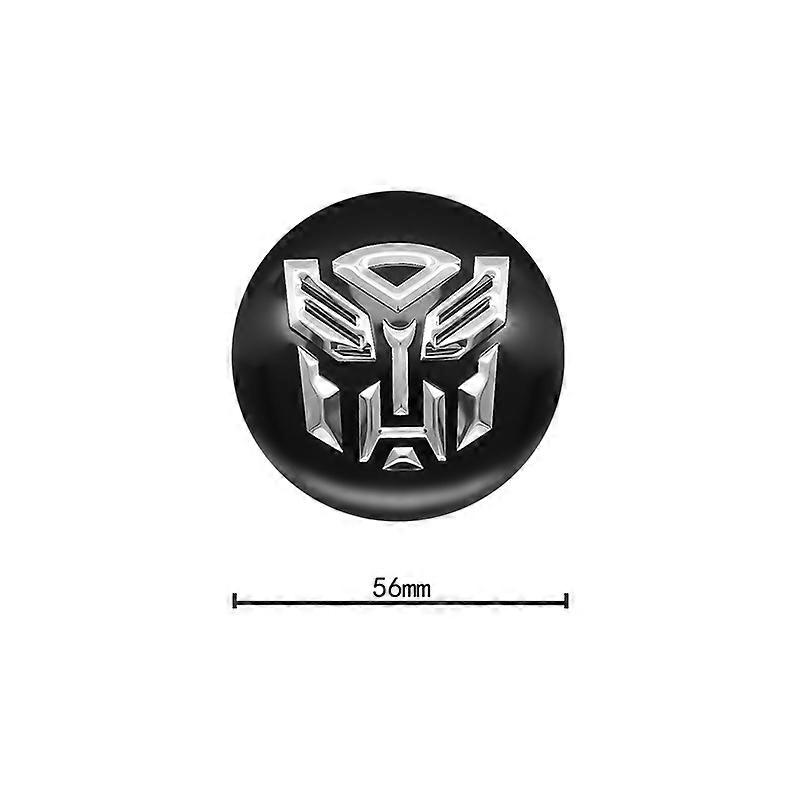 thumbnail image 4 of FeiKong 4 piezas 56 + 60 mm Cool Autobots Logo Transformers insignia emblema tapacubos centrales de rueda de coche pegatina cubierta de llanta accesorios de estilo automático, 4 of 5