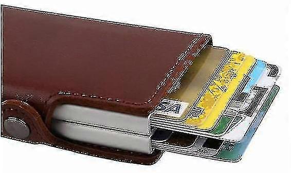 Double Anti-theft Wallet Rfid-nfc Secure Pop Up Card Holder(black)