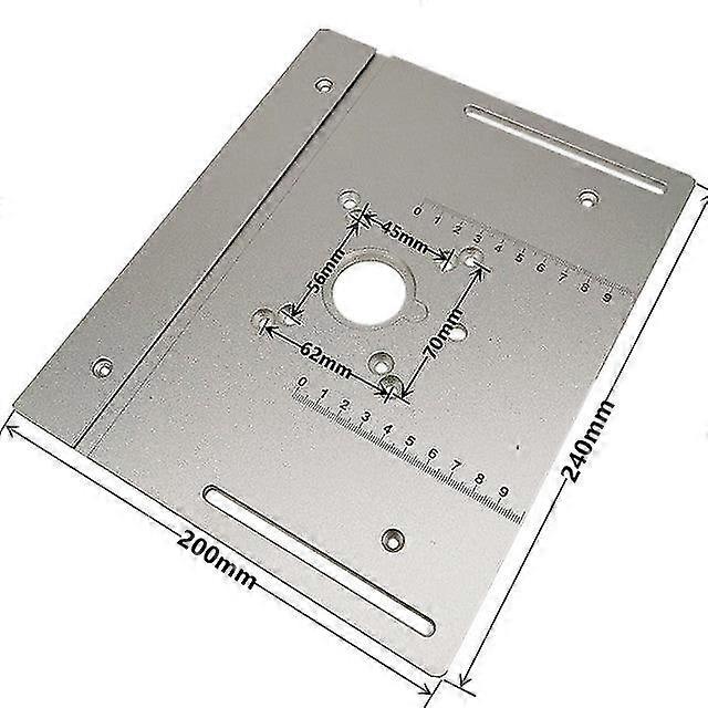 Aluminum router table insert plate w/ miter gauge for woodworking benches table saw multifunctional trimmer engraving machine