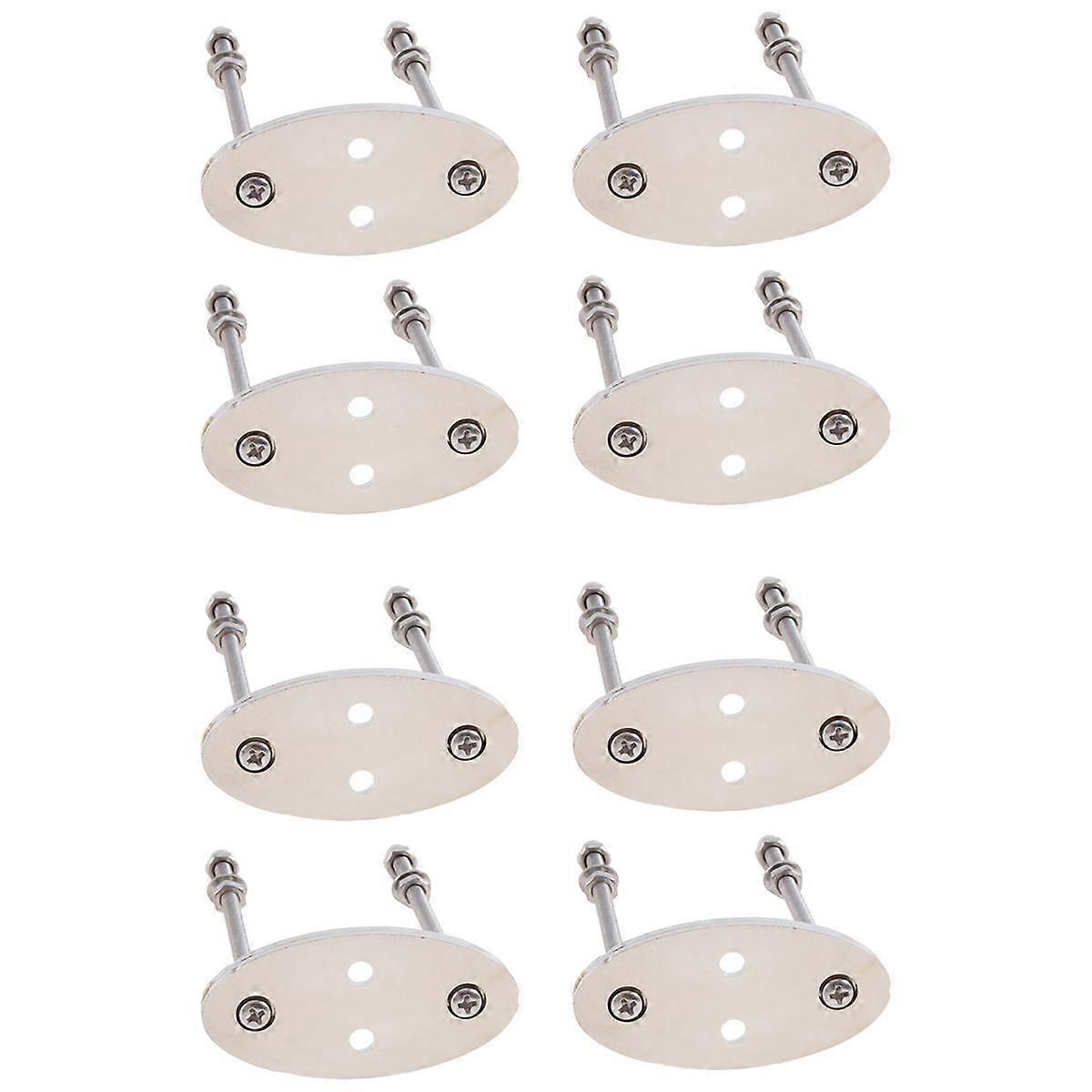 8 Packs Metal Skateboard Deck Display Wall Mount with Two Screw Holes for Storage Horizontal and Floats Vertically