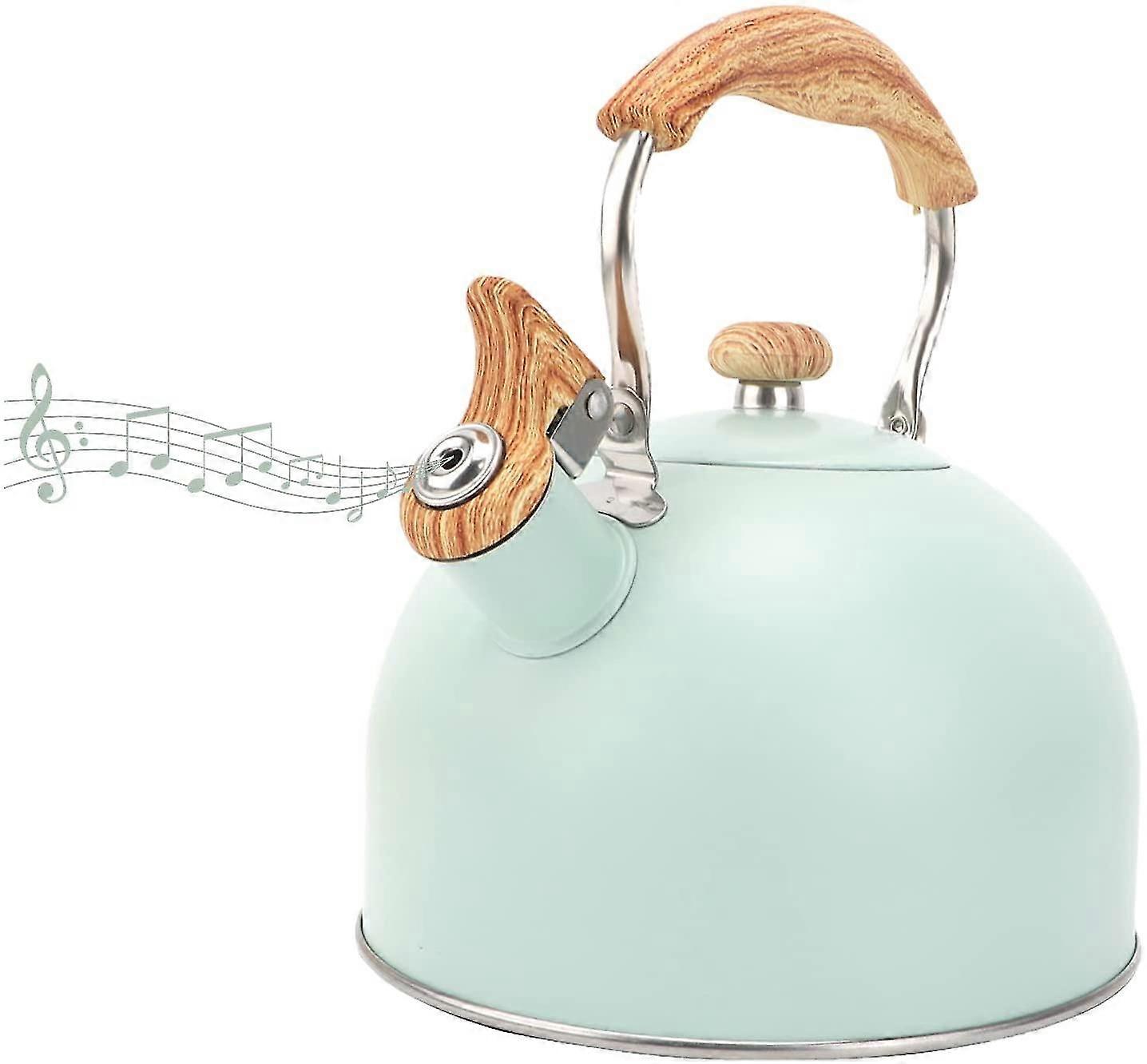 2,5L visslande tekokare med ergonomiskt handtag Vattenkokare i rostfritt stål Induktionstekokare Whistling vattenkokare för alla gashällar