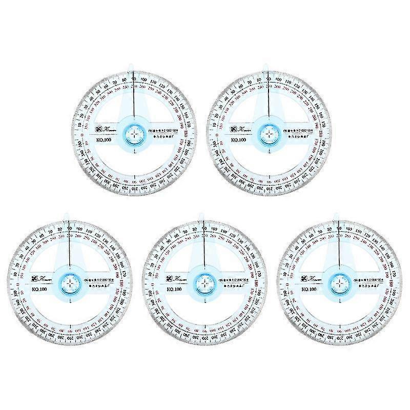 5pcs Circle Protractor Ruler Protractor Measuring Tool 360 Protractor Equipment