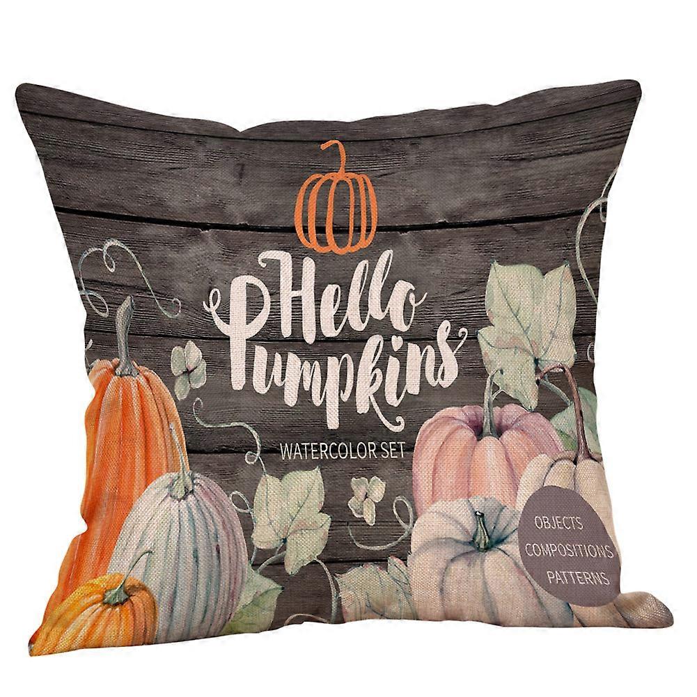 2024 Halloween Pillowcase Pumpkin Pattern Sofa Pillowcase Linen Pillowcase/2Pcs