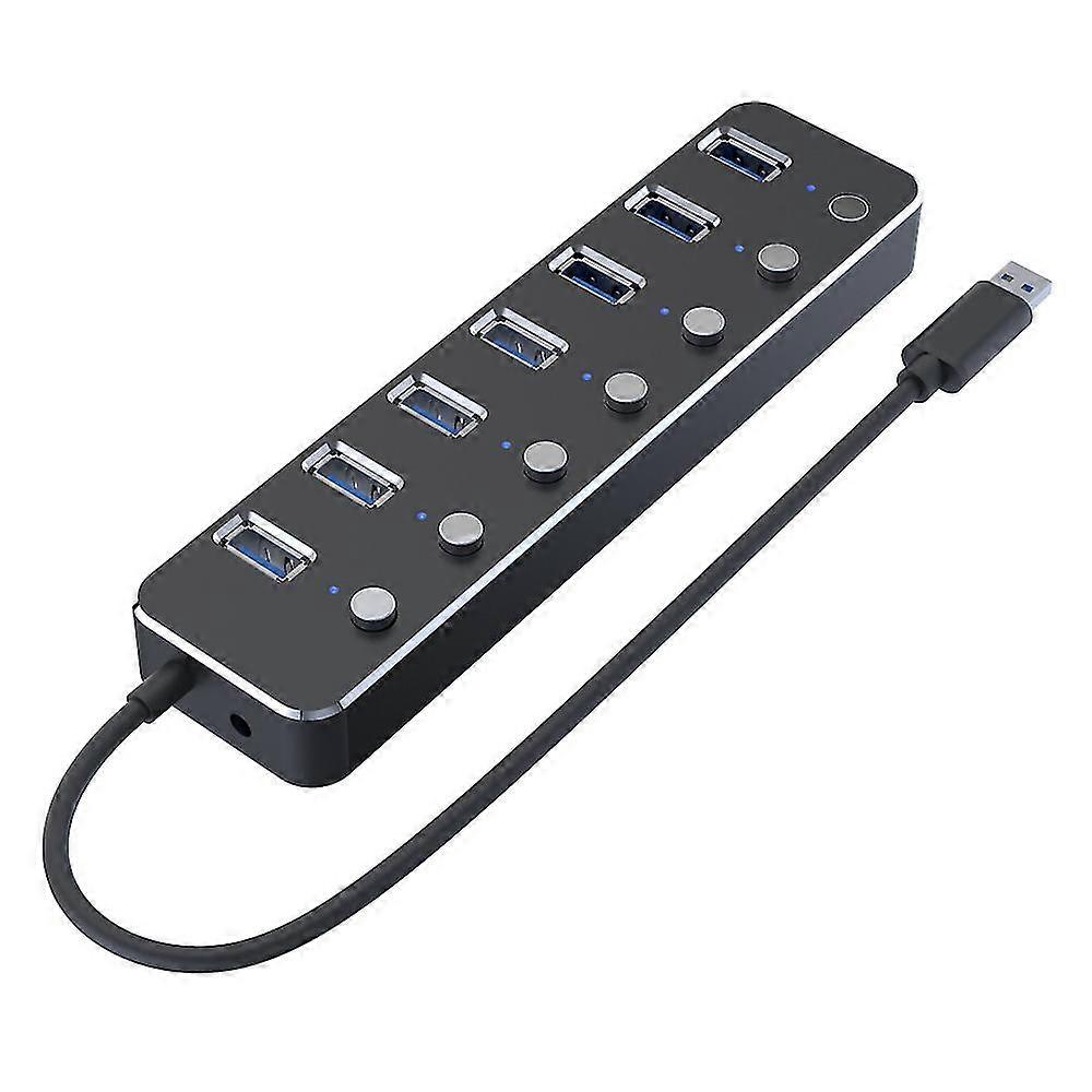 7 portar 1,2 m plus strömförsörjning 7 port USB Hub 3.0