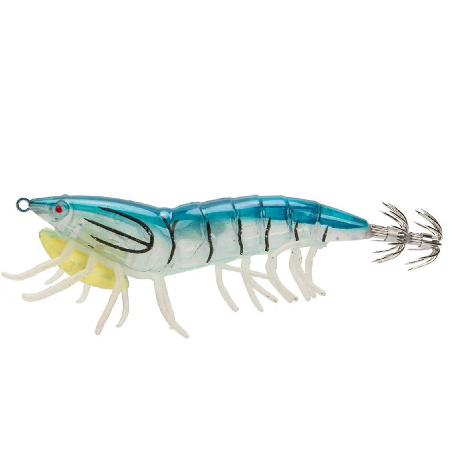 Luminous Shrimp Bait Fishing Lure with Sharp Hook Realistic Vibrant Color Compact Size Shrimp Squid Jig Lure Fishing Supplies