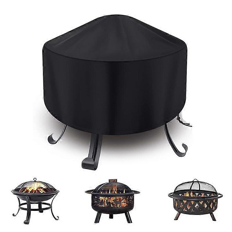 Fire Pit Cover Round For Fire Pit 22- 34 Inch Waterproof Outdoor Fire Pit Cover Full Coverage Patio Round Fire Pit Cover