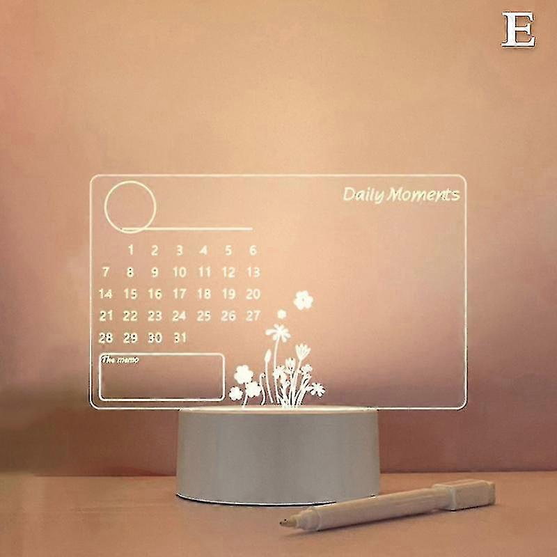 Creative Led Note Board Night Light Usb Message Board With Pen Diy Night Lamp