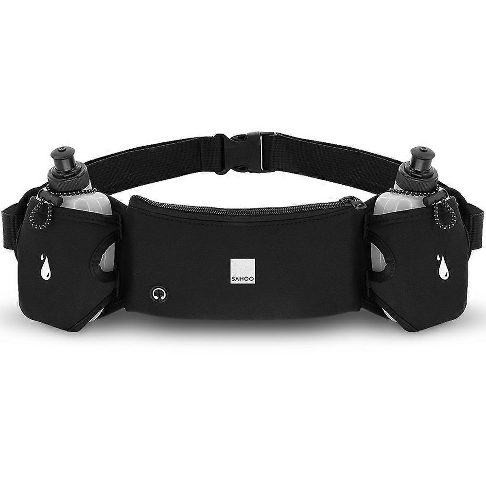 Multifunctional Waist Pack Outdoor Sports Running Bag with 2 Water Bottles for Men Women Bicycle Riding Waist Pouch Bag for Riding Running Hiking Camp