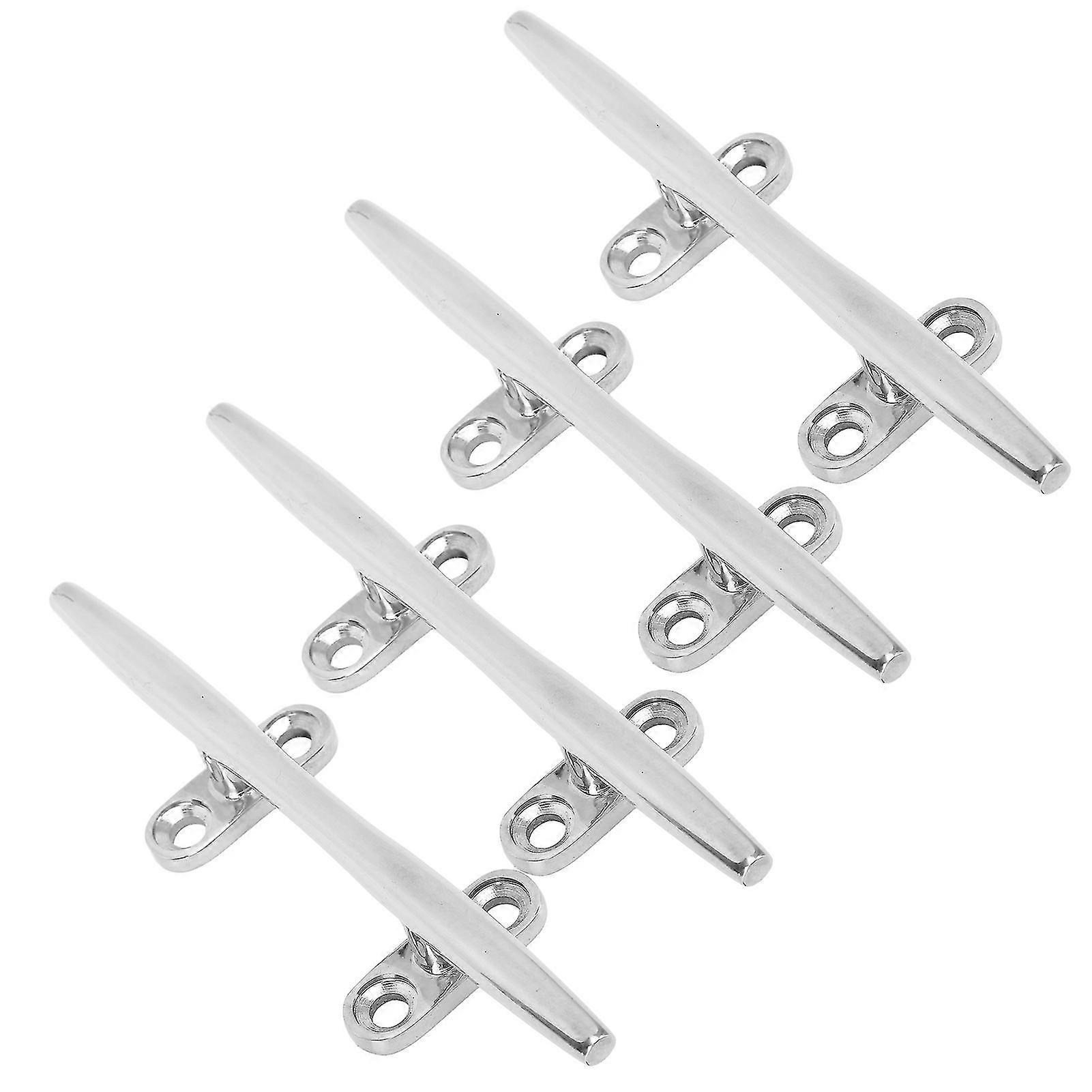 4pcs Boat Mooring Cleat Sturdy Less Steel Dock Cleats For E Yachts Inflatable Yachts Yachts 6 Inches E2u912
