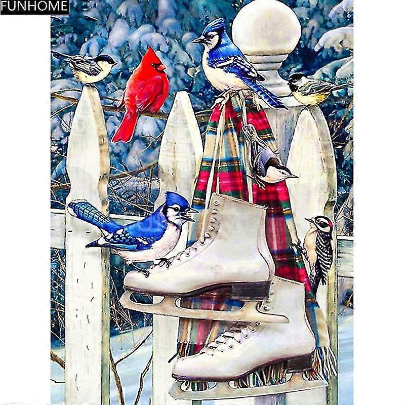 جديد 5D دي الحفر الكامل الماس اللوحة ديكور المنزل التطريز والصليب غرزة حجر الراين فسيفساء اللوحة ديكور المنزل الأبيض الزلاجات Funhome