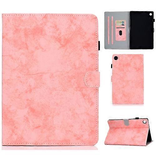 For Samsung Galaxy Tab A9 Marble Style Cloth Texture Smart Leather Tablet Case