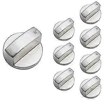 8 Pcs Metal Silver Gas Stove Cooker Knobs Adapter Oven Switch Cooking Surface Control Locks Cookwar