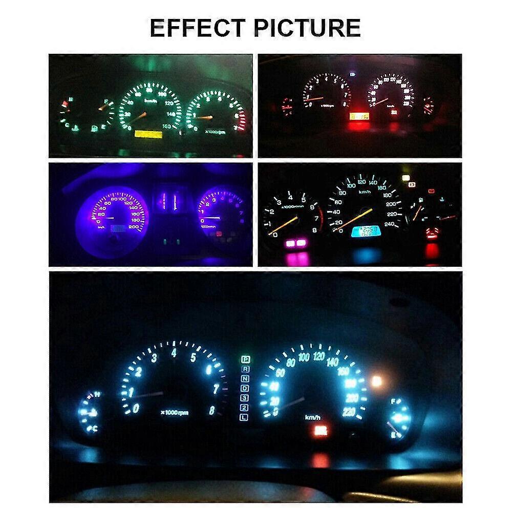 thumbnail image 2 of 10x 12V LED T5 W2x4.6d Glass Base Dash Bulbs – Speedometer Lighting – Multiple Colors 2 of 6